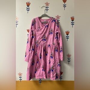 Tea nordstrom sz 7 Floral Pink Long Sleeve Dress